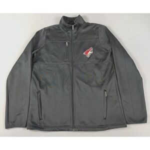 Reebok Jacket Womens XL Black Phoenix Coyotes NHL Hockey Full Zip Fleece Casual